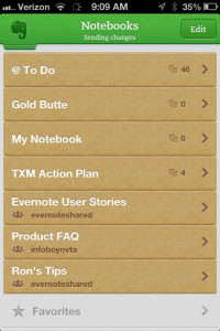 iPhone Evernote