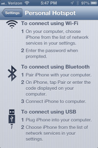 iPhone Hotspot