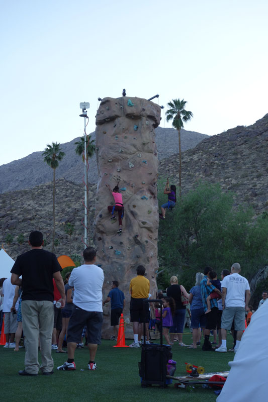 Had a lot of fun watching the little kids climb this rock wall. Most of them made it to the top.