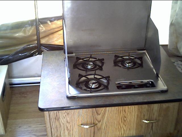 Close up of stove.