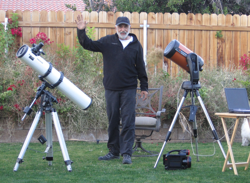 Meade 5" diameter 127NT/500 reflector telescope (left) and Celestron NexStar 8SE (right)