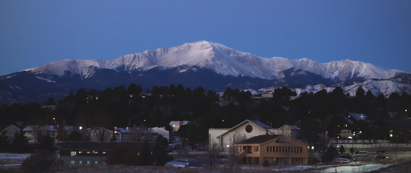 View of Pikes Peak from my Colorado trip this past January.