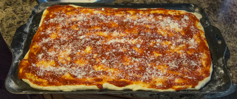 Sprinkle lots of Parmesan Cheese.