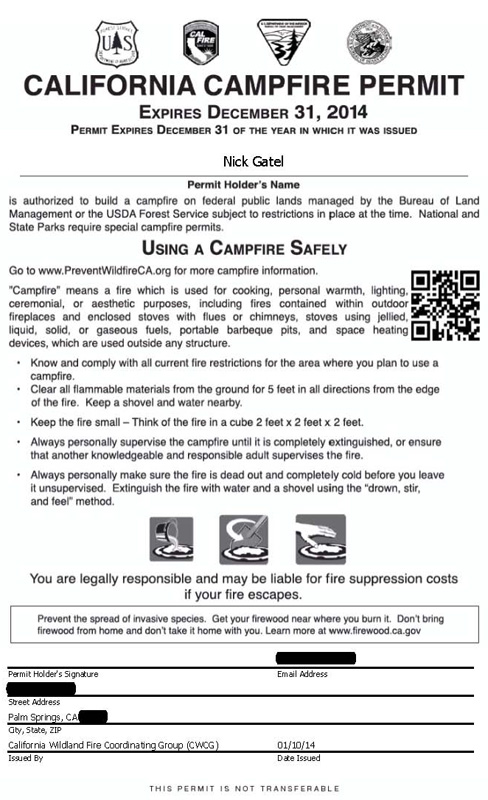 sample 2014 campfire permit