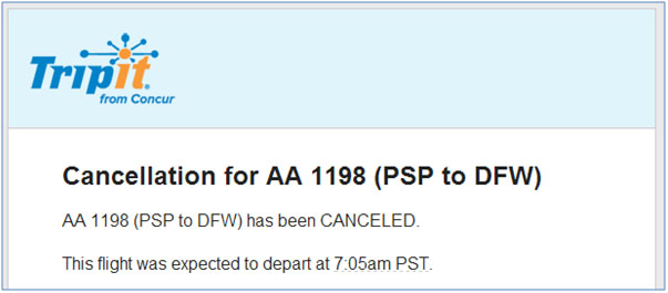 Cancelled Flight 01-04-2014