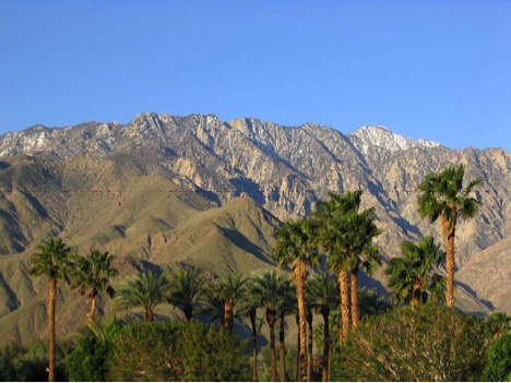 View of The San Jacinto Mountains from our front yard.