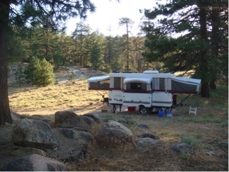 USFS dispersed camping site at around 6,000 feet elevation