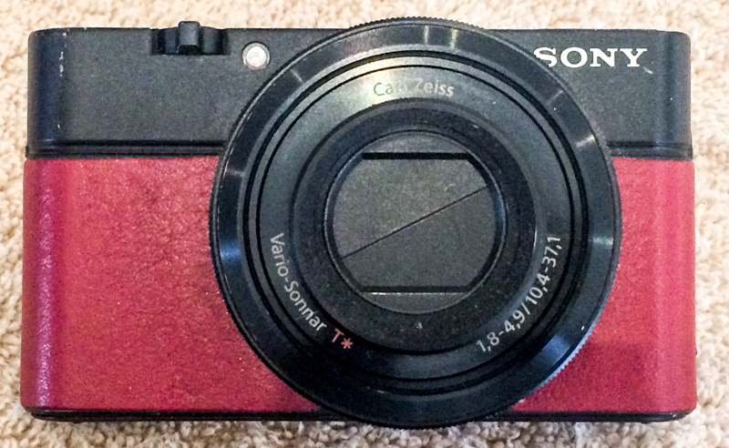 Sony RX100 with leather appliqués