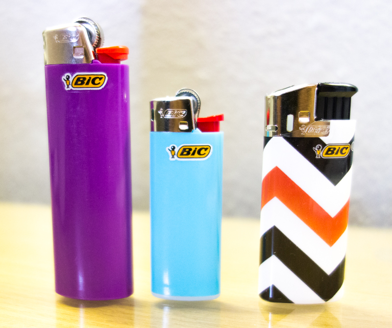 (Left to Right) BIC Classic, Mini, Mini Electronic
