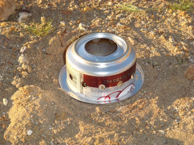 Soda car alcohol stove made by Trail Designs. It is pretty stable, unlike some home made stoves, especially the ones I see made out of cat food cans.