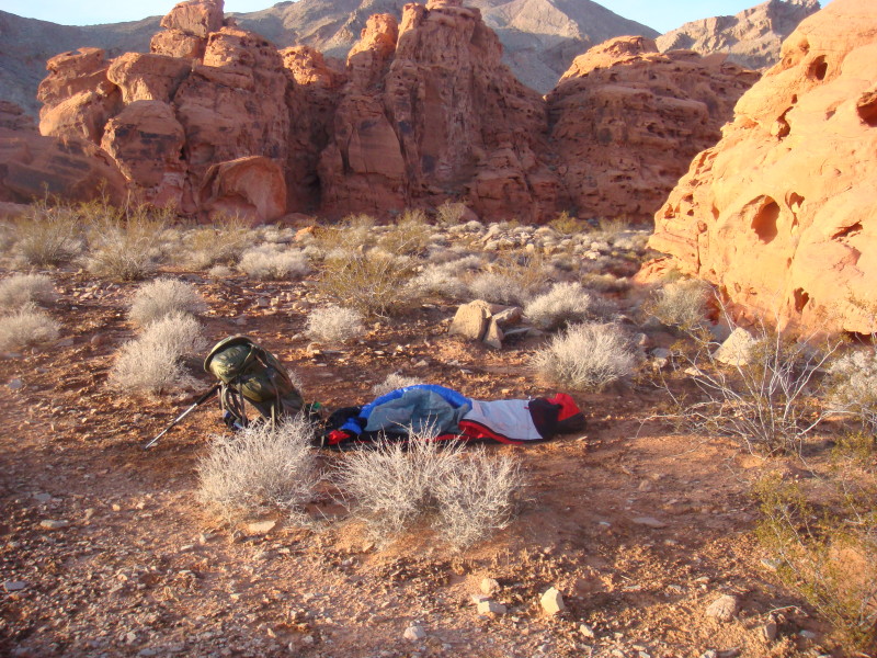 Backpacking in red rock country