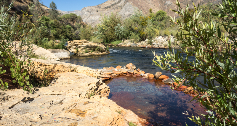 Hot spring adjacent to our river