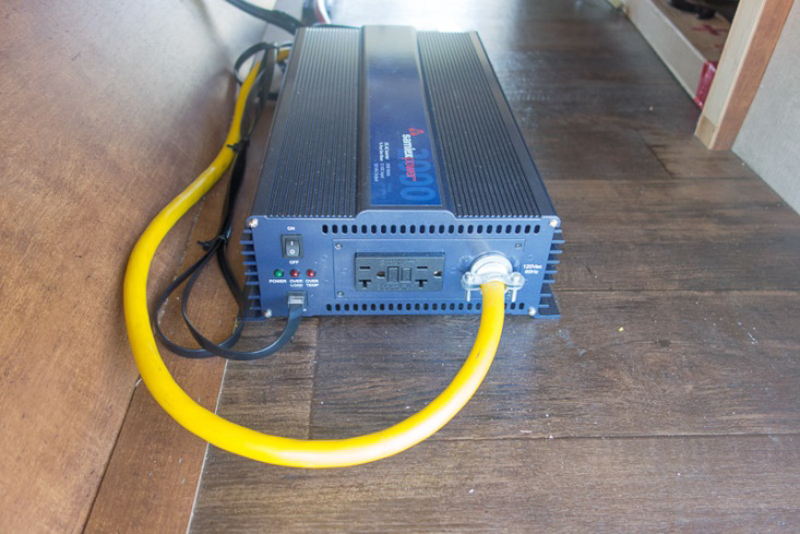 External power cable goes to the main 120v distribution system for the entire camper